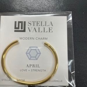 Stella Valle April birthstone bracelet. Gold plated.